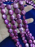 12-13mm Coin Pearl Freshwater Pearl Necklace DIY Colors Button Shape
