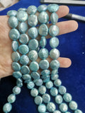 12-13mm Coin Pearl Freshwater Pearl Necklace DIY Colors Button Shape