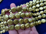 12-13mm Coin Pearl Freshwater Pearl Necklace DIY Colors Button Shape