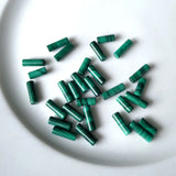 Tube Column Green Malachite Beads 15'' for Jewelry Making Bracelets