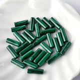 Tube Column Green Malachite Beads 15'' for Jewelry Making Bracelets