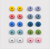 Colorful Wooden Beads for DIY Crafts Jewelry Toys 12-30mm
