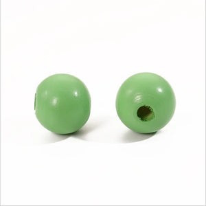 Colorful Wooden Beads for DIY Crafts Jewelry Toys 12-30mm
