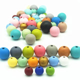 Colorful Wooden Beads for DIY Crafts Jewelry Toys 12-30mm