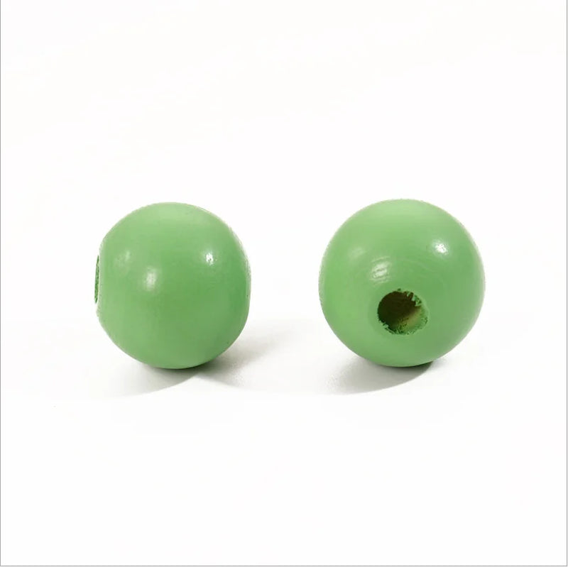 Colorful Wooden Beads for DIY Crafts Jewelry Toys 12-30mm