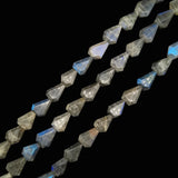 Grey Labradorite Irregular Shape Faceted Semi-Precious Stone Loose Beads