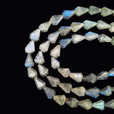 Grey Labradorite Irregular Shape Faceted Semi-Precious Stone Loose Beads