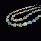Grey Labradorite Irregular Shape Faceted Semi-Precious Stone Loose Beads
