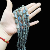 Grey Labradorite Irregular Shape Faceted Semi-Precious Stone Loose Beads
