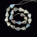 Grey Labradorite Irregular Shape Faceted Semi-Precious Stone Loose Beads
