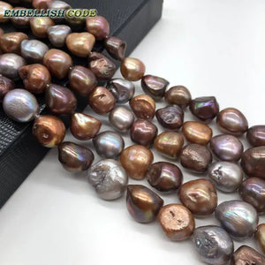 Mixed Freshwater Pearl DIY Beads Strand, Irregular Shape, 27pcs/Lot, No Kernel