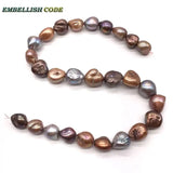 Mixed Freshwater Pearl DIY Beads Strand, Irregular Shape, 27pcs/Lot, No Kernel