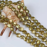 12-14mm Natural Freshwater Coin Shape Pearl Strands