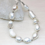 Natural Irregular Pearl Beads Strand Bracelets with High Clasp Jewelry