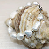 Natural Irregular Pearl Beads Strand Bracelets with High Clasp Jewelry