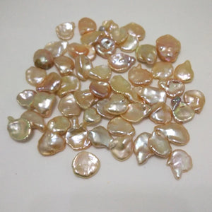 Natural Pink Leaf Shaped Keshi Pearls 12-14mm