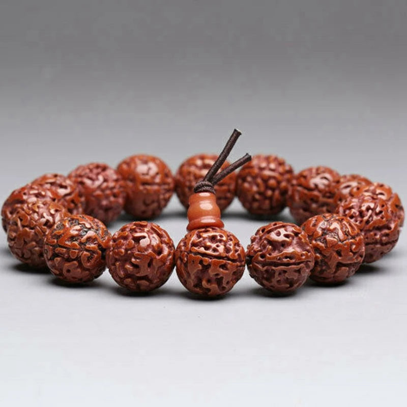 12-14mm Old Polish Rudraksha seeds Amulet Bracelet