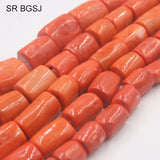 12-14mm Orange Sea Bamboo Coral Beads 15inch