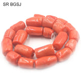 12-14mm Orange Sea Bamboo Coral Beads 15inch