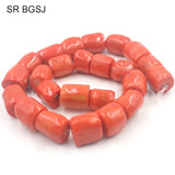12-14mm Orange Sea Bamboo Coral Beads 15inch