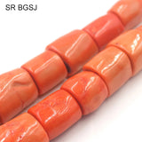 12-14mm Orange Sea Bamboo Coral Beads 15inch