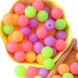 50pcs Food Silicone Ball Glitter Powder Baby Beads DIY