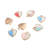 80Pcs Glazing KC Alloy Love Heart Pendants Charms Findings Accessoires
