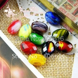 Roundle Glass Lampwork Crystal Charms Loose Bead Jewelry Accessory