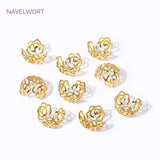 18K Plated Brass Filigree Bead Cap Large Beads Caps
