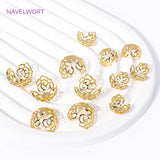 18K Plated Brass Filigree Bead Cap Large Beads Caps
