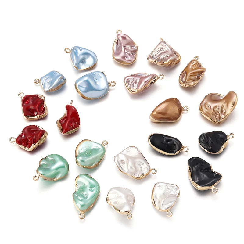 12-16mm Shell Pendant 5pcs Multicolor Irregular Accessory for Necklace Bracelet