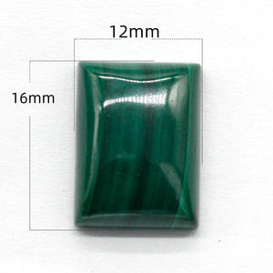 Natural Malachite Convex Square Ring Face Bulk Gem Jewelry Pendant