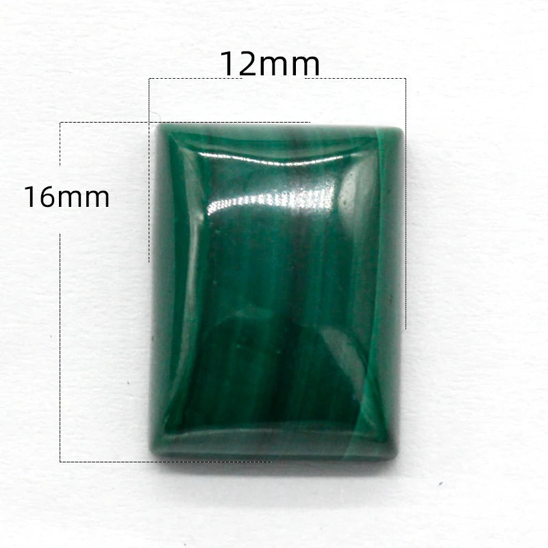 Natural Malachite Convex Square Ring Face Bulk Gem Jewelry Pendant
