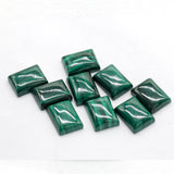 Natural Malachite Convex Square Ring Face Bulk Gem Jewelry Pendant