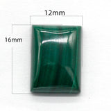 Natural Malachite Convex Square Ring Face Bulk Gem Jewelry Pendant