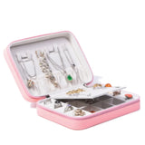 Portable Leather Jewelry Box Travel Storage Case Organizer