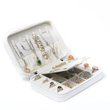 Portable Leather Jewelry Box Travel Storage Case Organizer