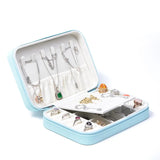 Portable Leather Jewelry Box Travel Storage Case Organizer