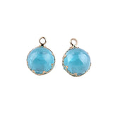 Colorful Round Glass Crystal Charms DIY Jewelry Findings Earring Bracelet