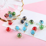 Colorful Round Glass Crystal Charms DIY Jewelry Findings Earring Bracelet