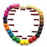 12/17mm Wooden Barrel Beads Colored Round DIY Jewelry Kids Toys Furniture