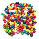 12/17mm Wooden Barrel Beads Colored Round DIY Jewelry Kids Toys Furniture
