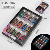 12/18/24 pots UV Epoxy Resin Mold Filling Sequins Nail art DIY