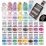 12/18/24 pots UV Epoxy Resin Mold Filling Sequins Nail art DIY