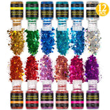 12/18/24 pots UV Epoxy Resin Mold Filling Sequins Nail art DIY