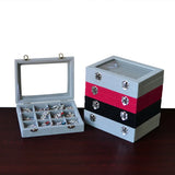 12/24 Grid Jewelry Carrying Cases Earring Necklace Bracelet Ring Display