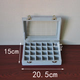 12/24 Grid Jewelry Carrying Cases Earring Necklace Bracelet Ring Display