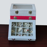12/24 Grid Jewelry Carrying Cases Earring Necklace Bracelet Ring Display
