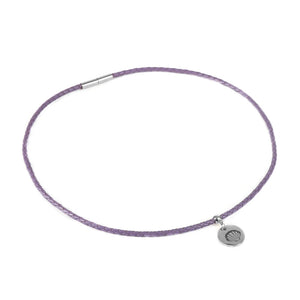 12-24 Inch Thin Braided Leather Cord Necklace With Conch Pendant
