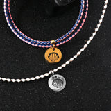 12-24 Inch Thin Braided Leather Cord Necklace With Conch Pendant